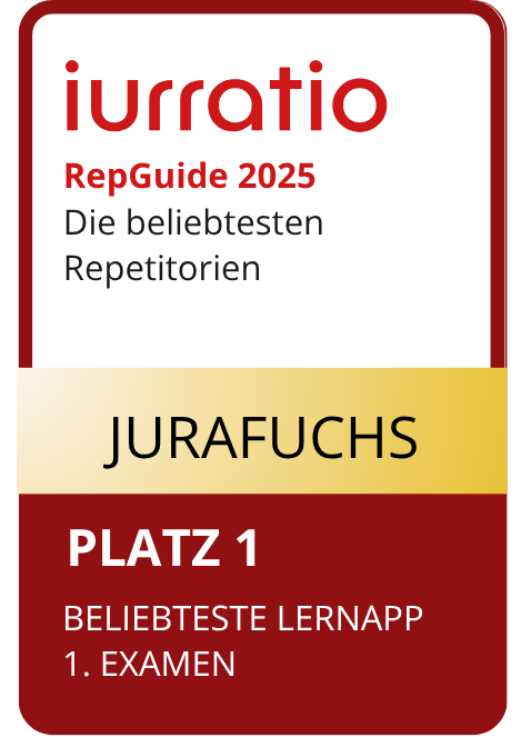 Beliebteste Lernapp 1. Examen Platz 1 Jurafuchs