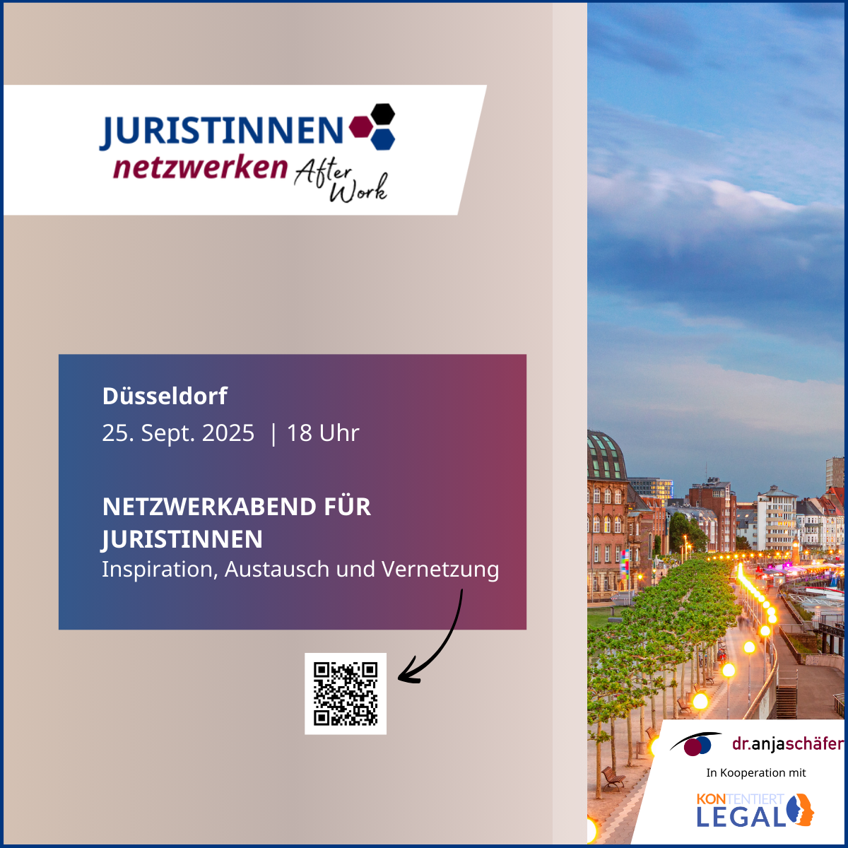 Juristinnen netzwerken After Work in Düsseldorf