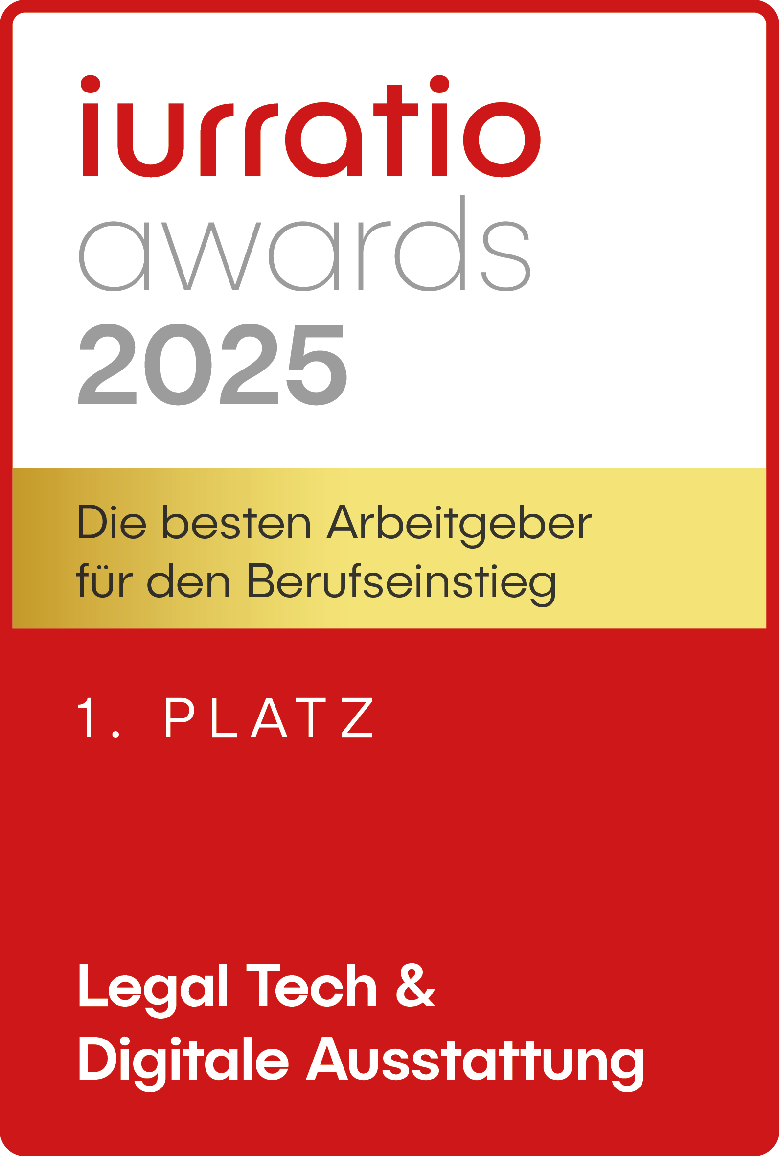 Platz 1 Legal Tech u. Digitale Ausstattung